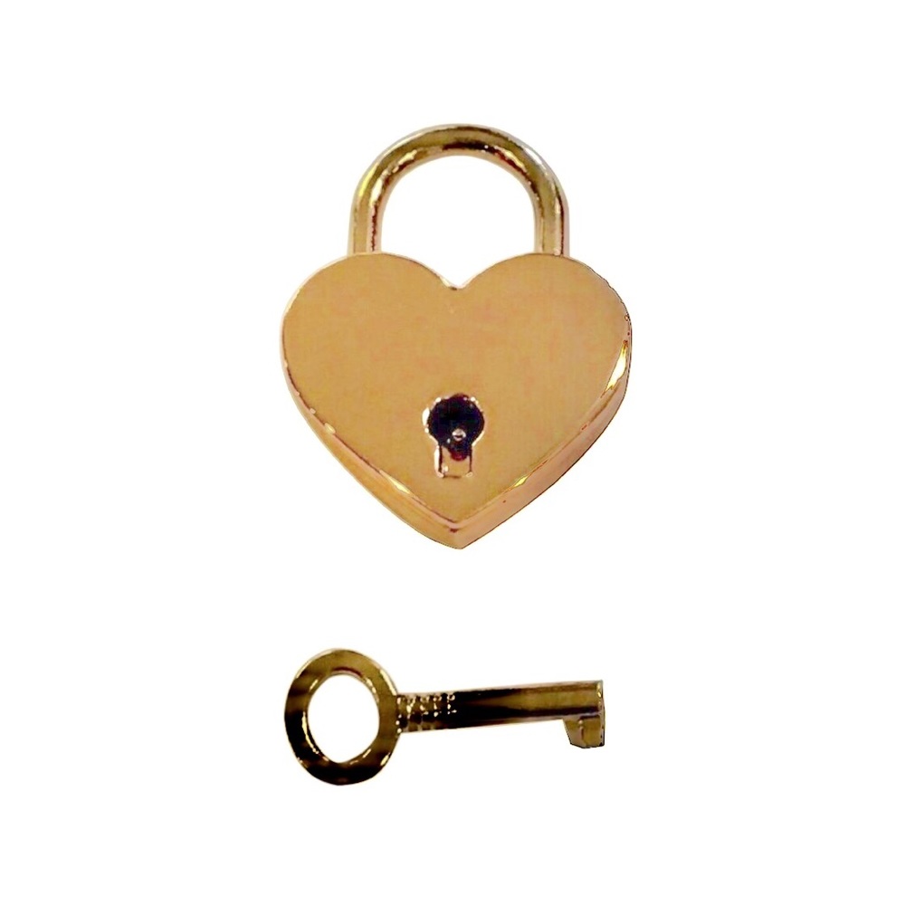 Heart Shaped Lock & Key Replacement for Travel, LV, YSL, Diary, Lock Box
